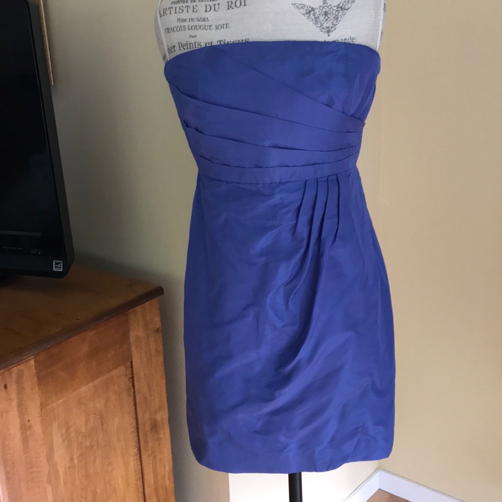 J Crew Silk Taffeta Party Dress Sz 8 Strapless